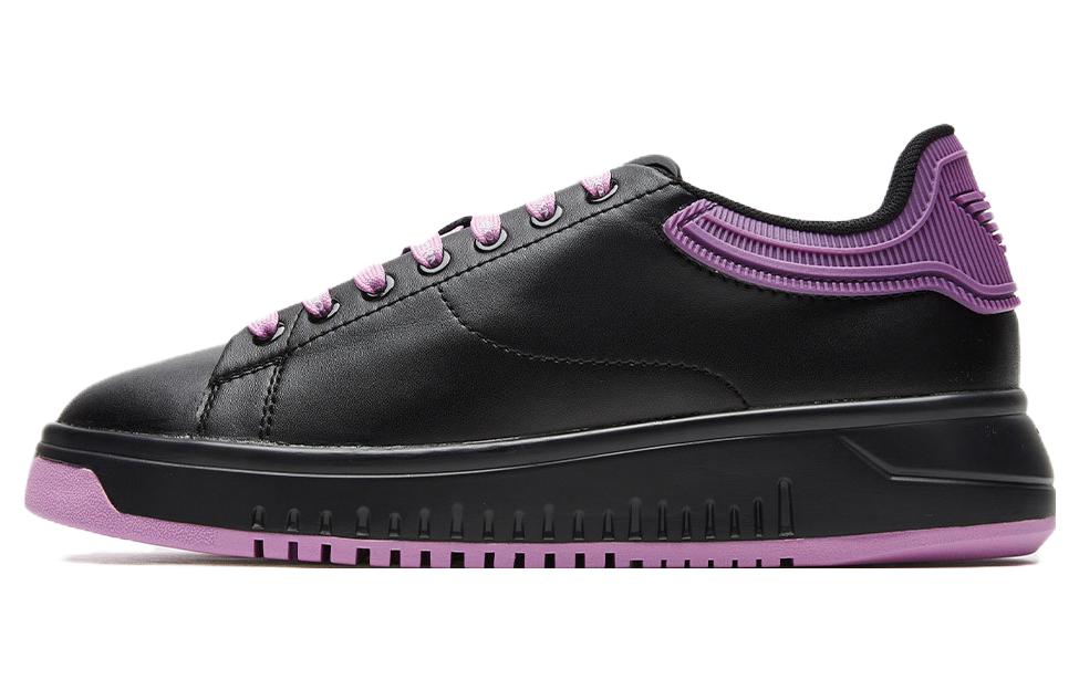 EMPORIO ARMANI Low top Skateboard Shoes Women's Black Purple
