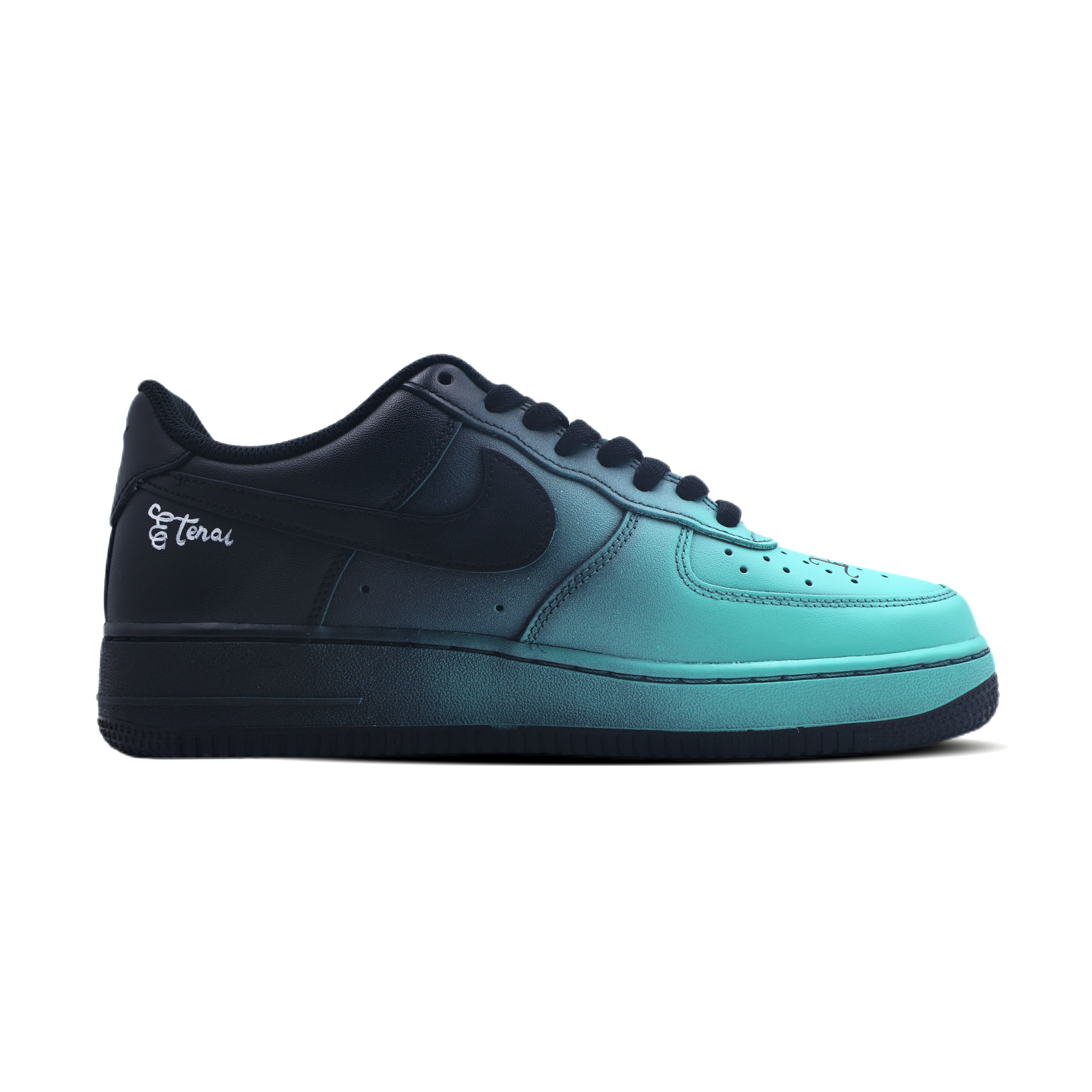 Nike Air Force 1 Abrasion Resistant Low top Skateboard Shoes Unisex Black Green