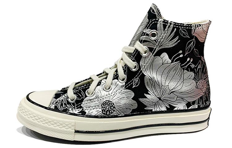 Converse Chuck Taylor All Star 70 Hi Vintage Floral Black Silver Women's