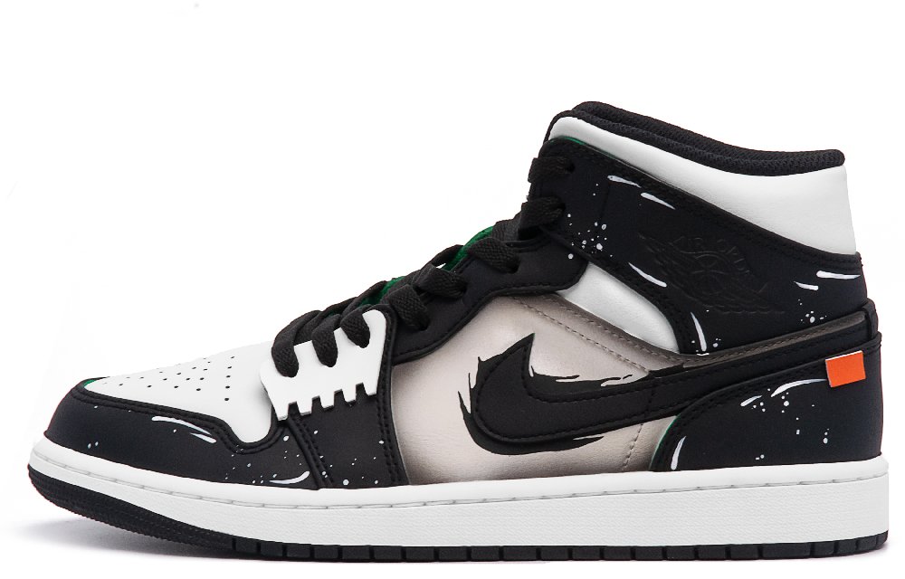 Jordan Air Jordan 1 Mid-Top Vintage Basketball Shoes Women's Black White