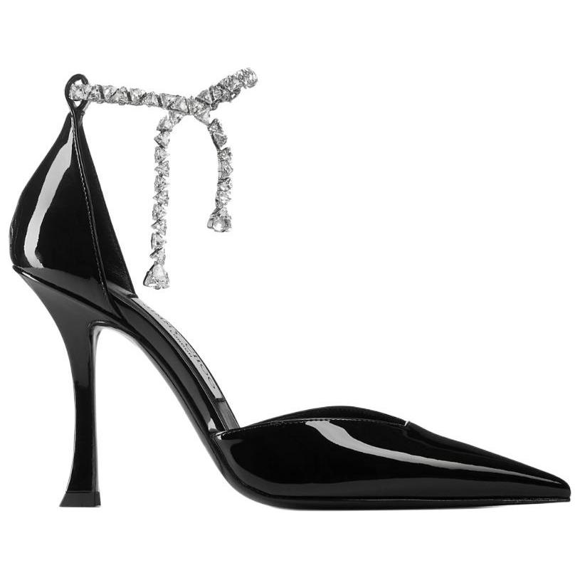 Jimmy Choo Stevie Irregular Heel High Heels 10cm Women's Black