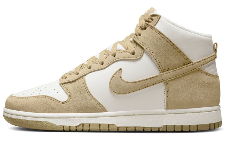 Nike Dunk High Tan Suede White