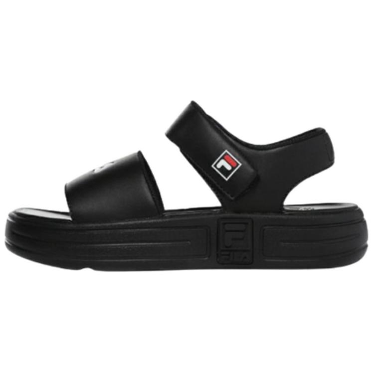 FILA Court Sd Beach Sandals Unisex Black Korean Style
