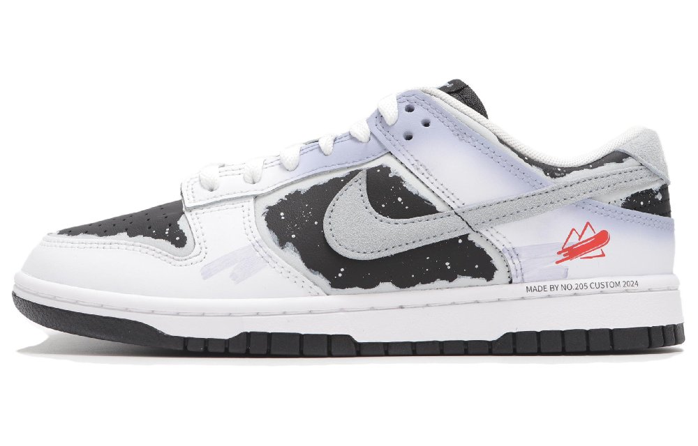 Nike Dunk Cushioning, Wear Resistant Low Top Skateboard Shoes Men's White