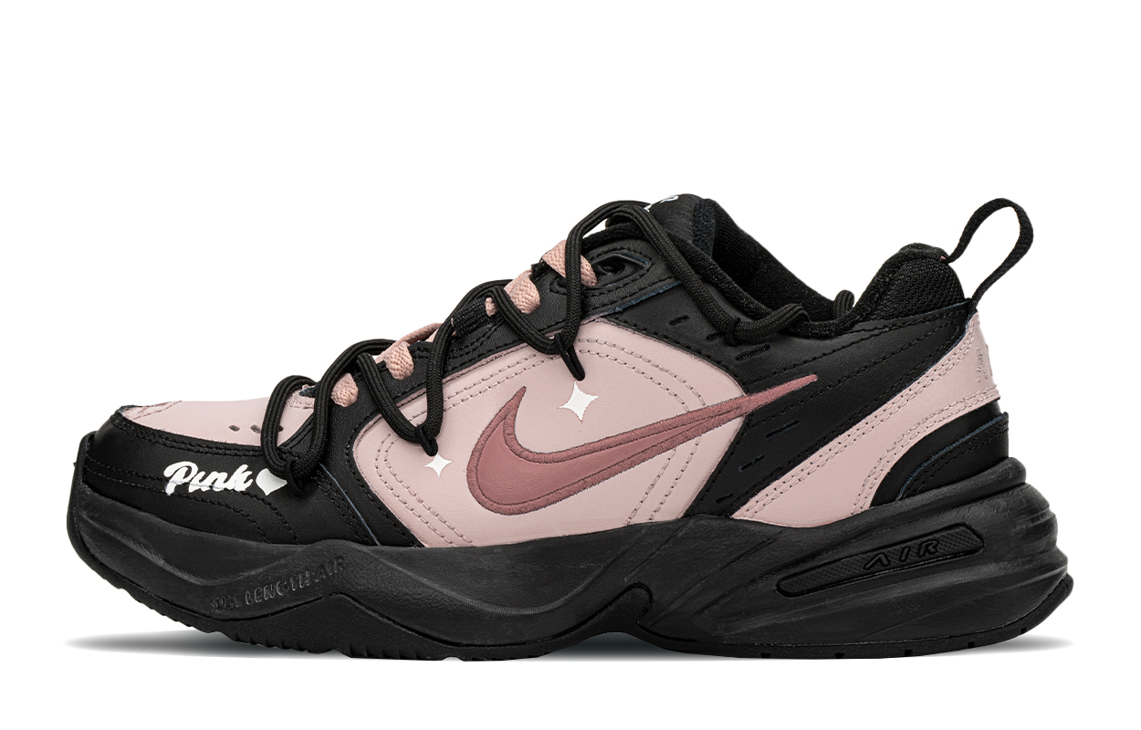Nike Air Monarch 4 Low top Chunky Sneakers Unisex Black Pink