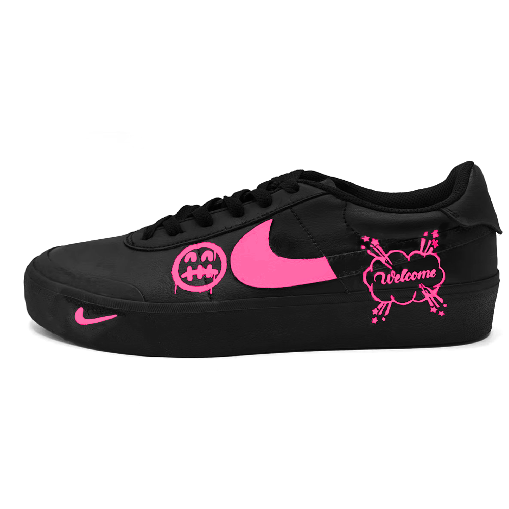 Nike Court Shot Non slip Lightweight Low Top Skateboard Shoes Unisex Pink