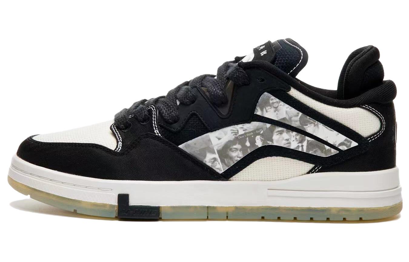 LIXIAOLONG x LiNing Wave Pro Anti-Slip Wear-Resistant Low-Top Skateboard Shoes Men's Black White купить в интернет-магазине Yoocart с быстрой доставкой по России.
