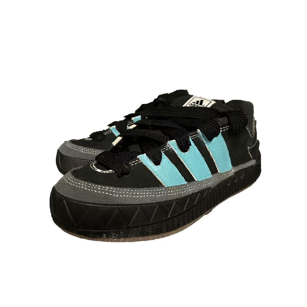 Adidas Originals Adimatic Wear-resistant And Lightweight Low-Top Skateboard Shoes Unisex Black Blue