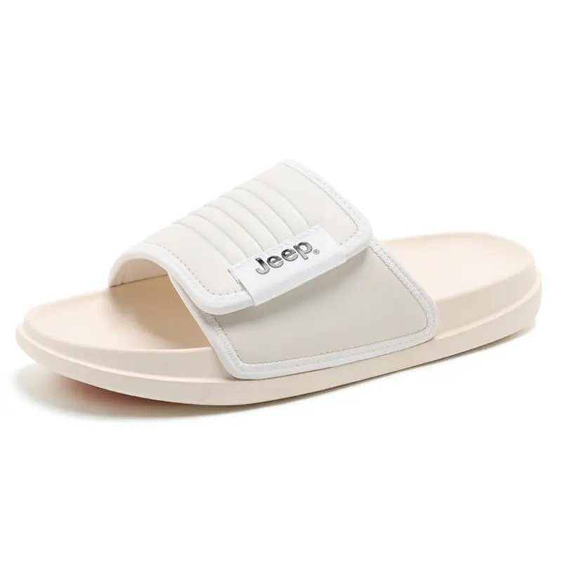 Jeep EVA Abrasion Resistant Slide Slippers Men's Beige