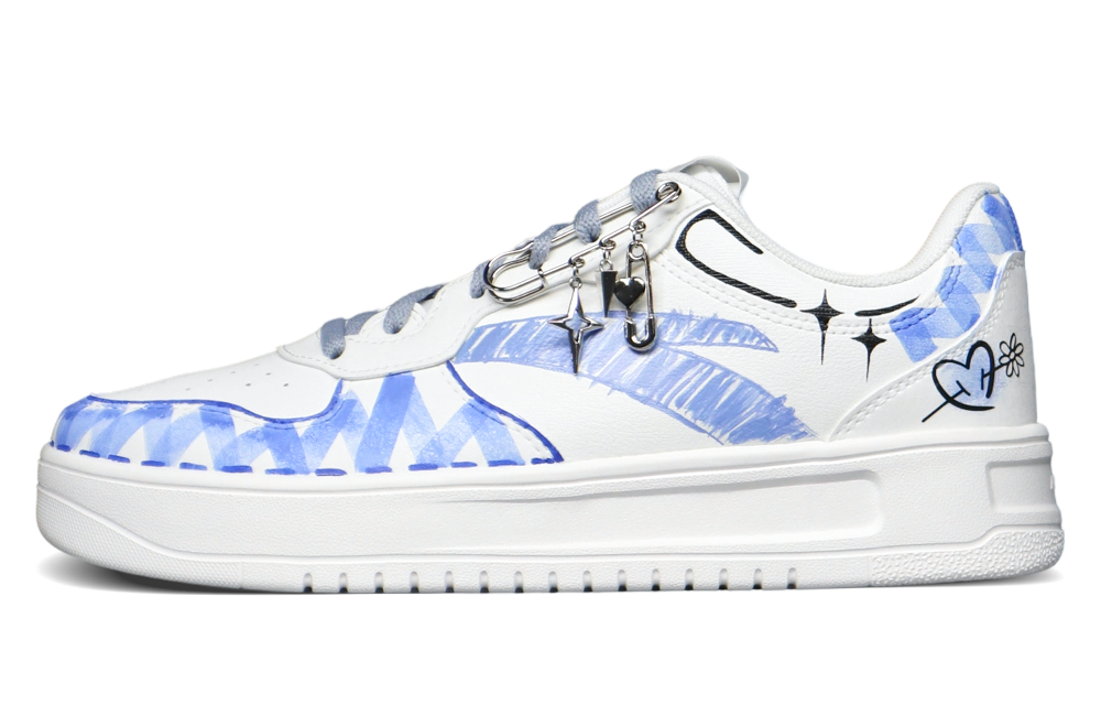 Anta Slip-Resistant Cushioning Low-Top Skateboard Shoes Men's White