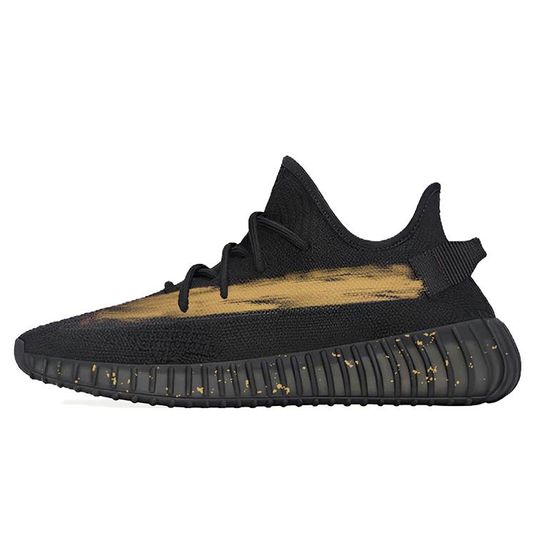 Adidas Originals Yeezy Boost 350 V2 Wear-Resistant Low-Top Casual Shoes Unisex Black Gold