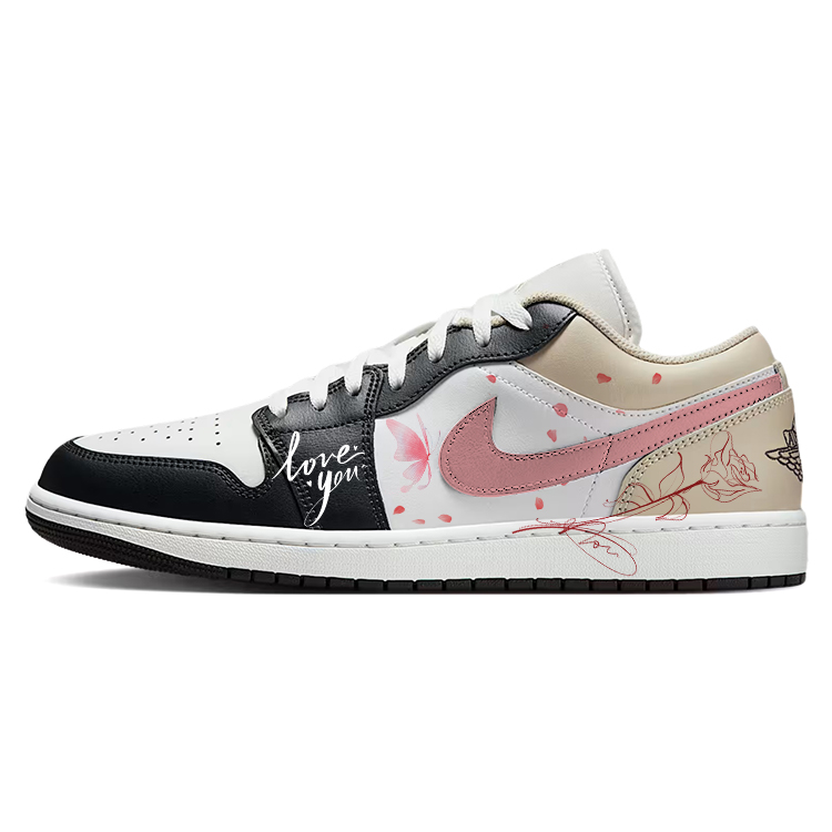Jordan Air Jordan 1 Vintage Basketball Shoes Men's Low top White/Black