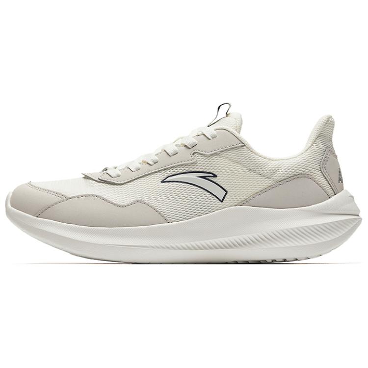 Anta Running Collection Cushioning Slip Resistant Low Top Casual Running Shoes Men's White Gray
