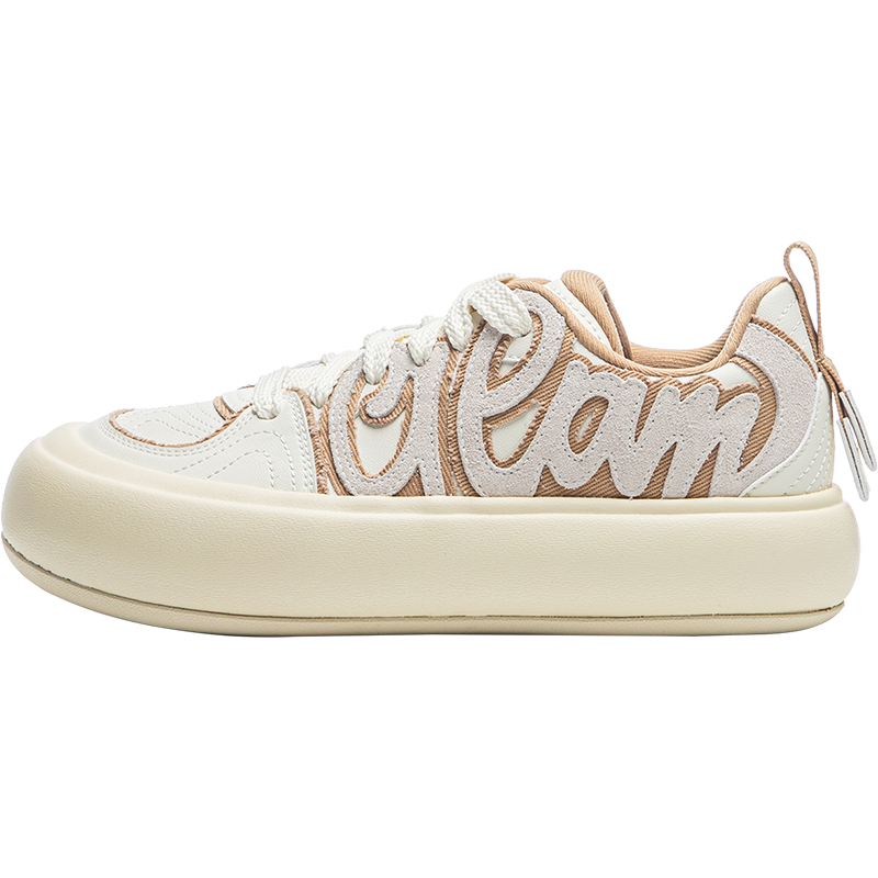 LiNing Puff Platform Trendy Collection Low-Top Skateboard Shoes Women's White