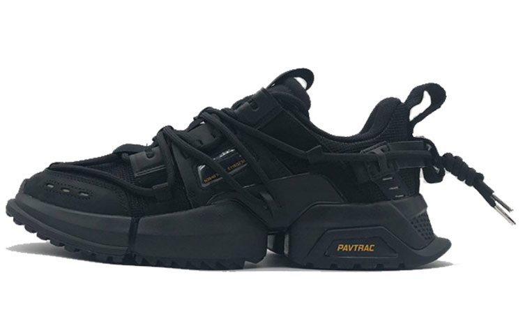 LiNing Pan Gu Trek Chunky Sneakers Men Low-Top Black