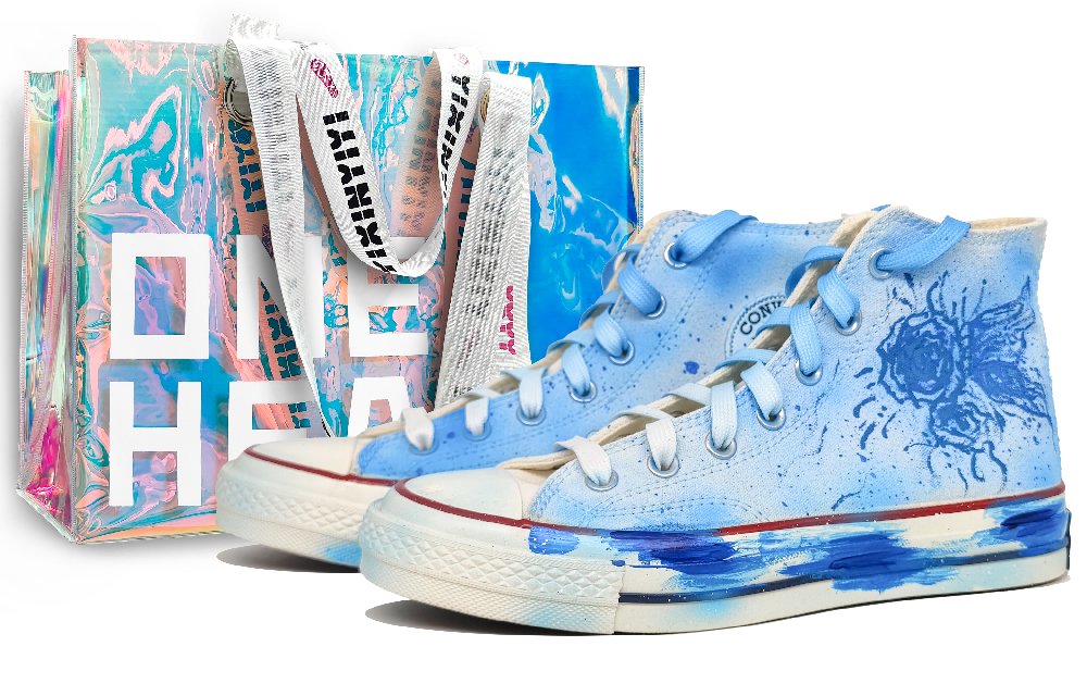 Converse Chuck 70 Abrasion Resistant High Top Canvas Shoes Unisex Blue