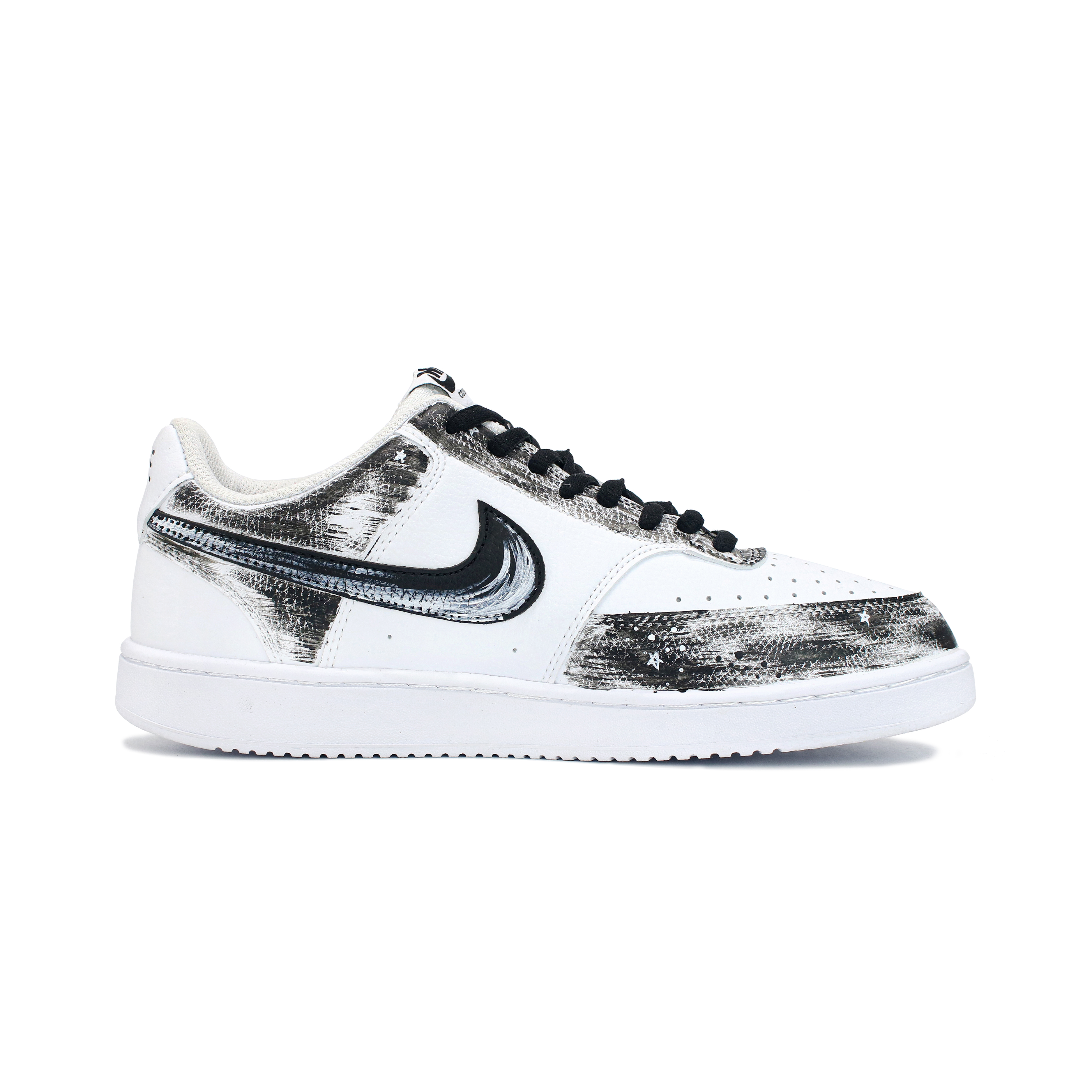 Nike Court Vision 1 Wear resistant And Lightweight Low Top Skateboard Shoes Men's Black White купить в интернет-магазине Yoocart с быстрой доставкой по России.