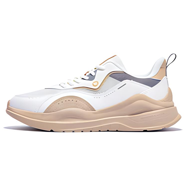 361° Wear-Resistant Slip-Resistant Low-Top Sprint Running Shoes Women's White Brown