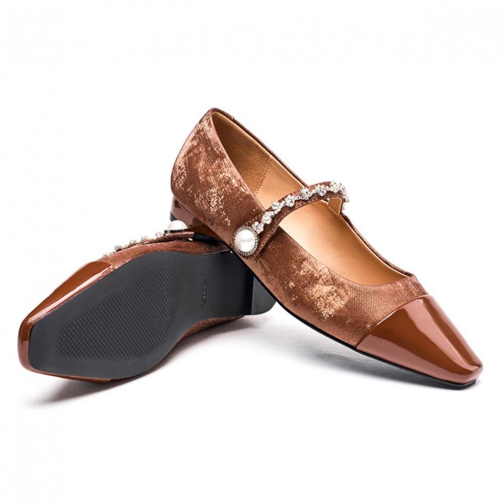 EBLAN Block Heel Mary Jane Shoes Women's Brown купить в интернет-магазине Yoocart с быстрой доставкой по России.