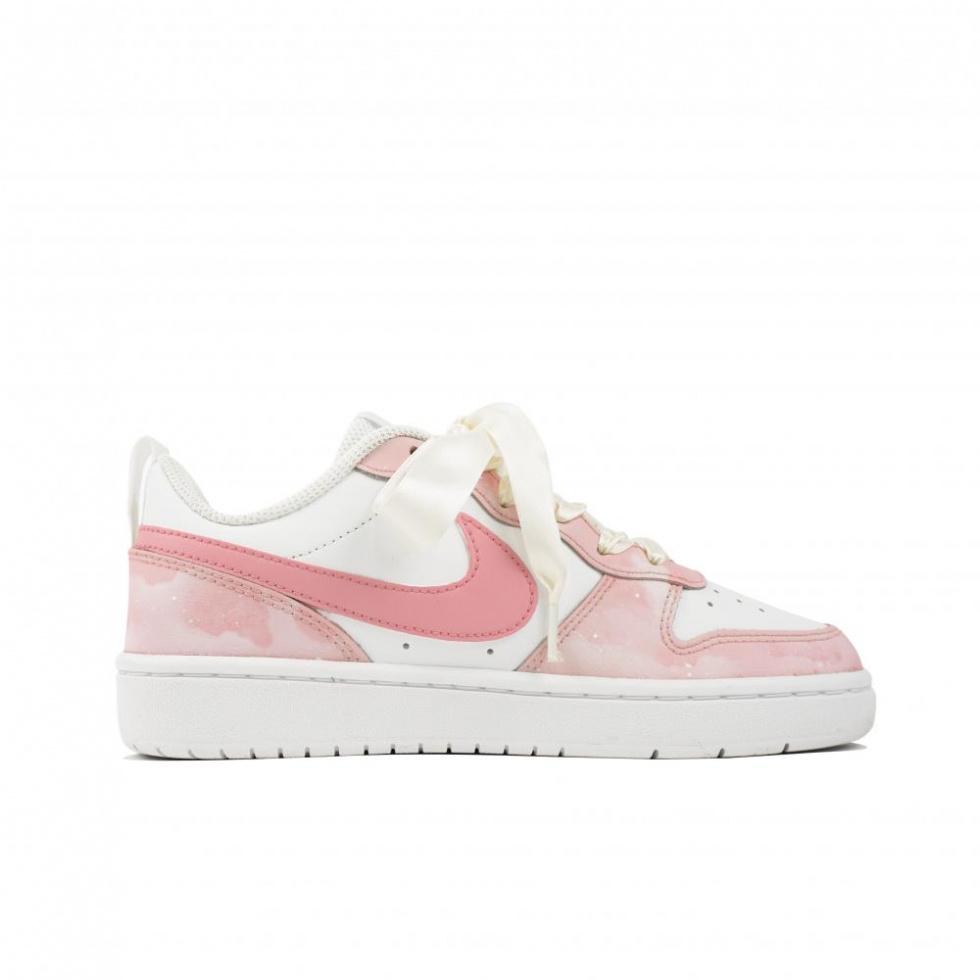 Nike Court Borough Low 2 Jiu Zhi Cushioning, Wear Resistant Low Top Skateboard Shoes GS White Pink купить в интернет-магазине Yoocart с быстрой доставкой по России.