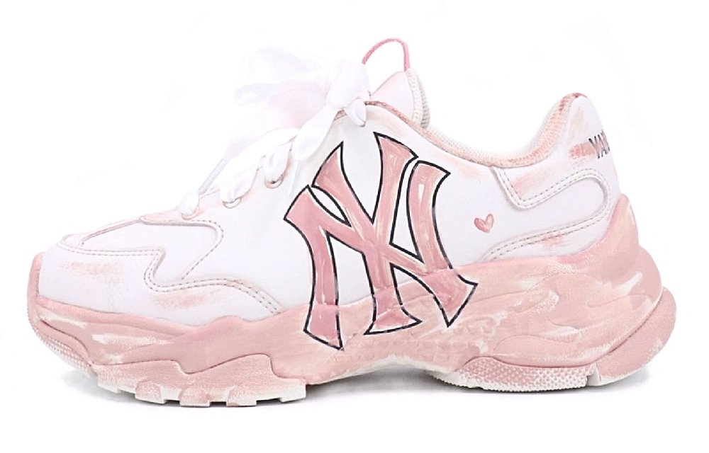 MLB Big Ball Chunky Sneakers Unisex Low Top Pink/Light Lilac Pink
