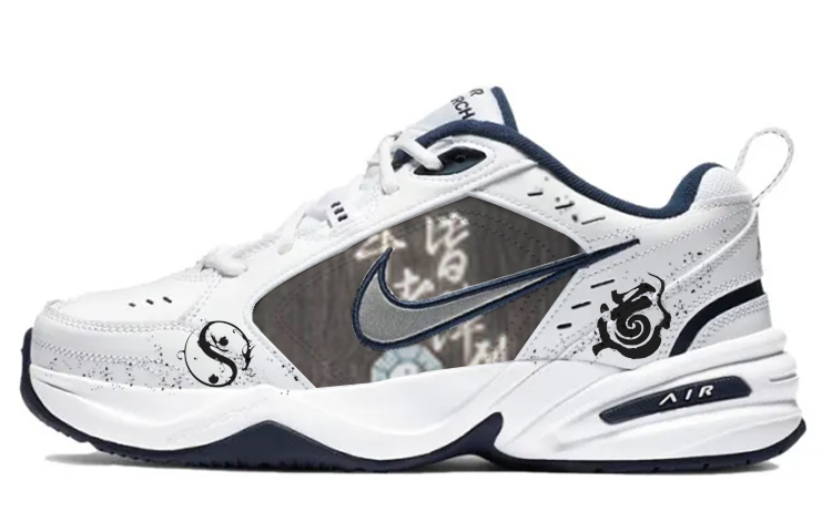 Nike Air Monarch 4 Low-Top Chunky Sneakers Unisex Blue White