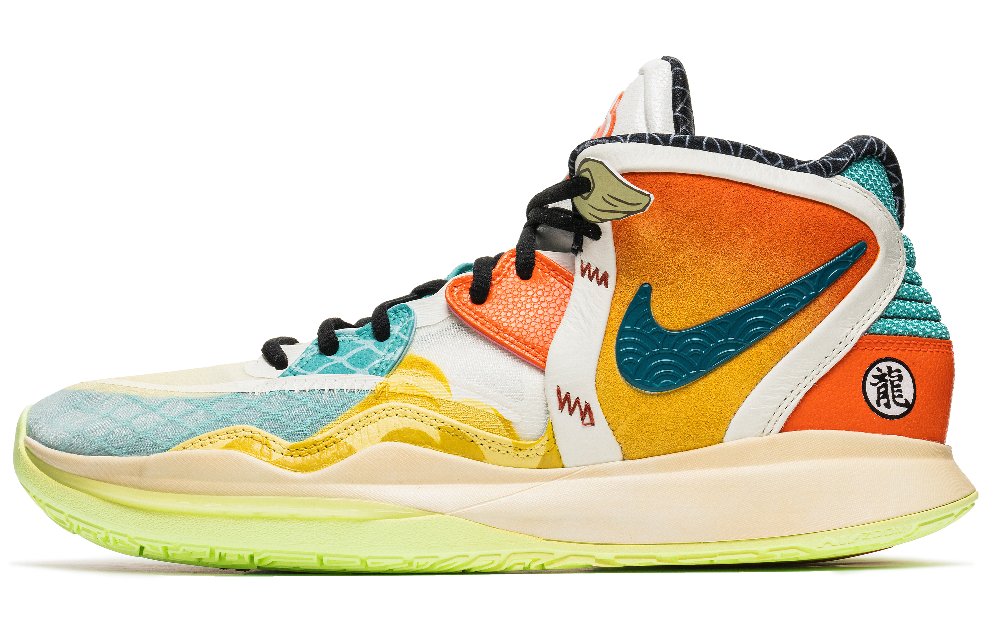 Nike Kyrie 8 Infinity Cushioning Anti-Slip And Wear-Resistant Support Mid-Top Basketball Shoes Unisex Orange Green