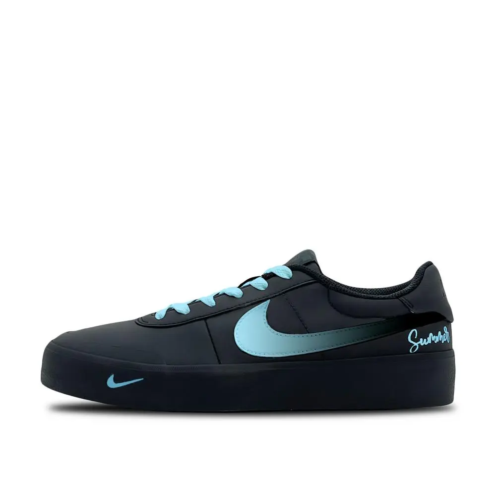 Nike Court Shot Chasing Light In Ice Blue Abrasion Resistant Low top Skateboard Shoes Men's Black