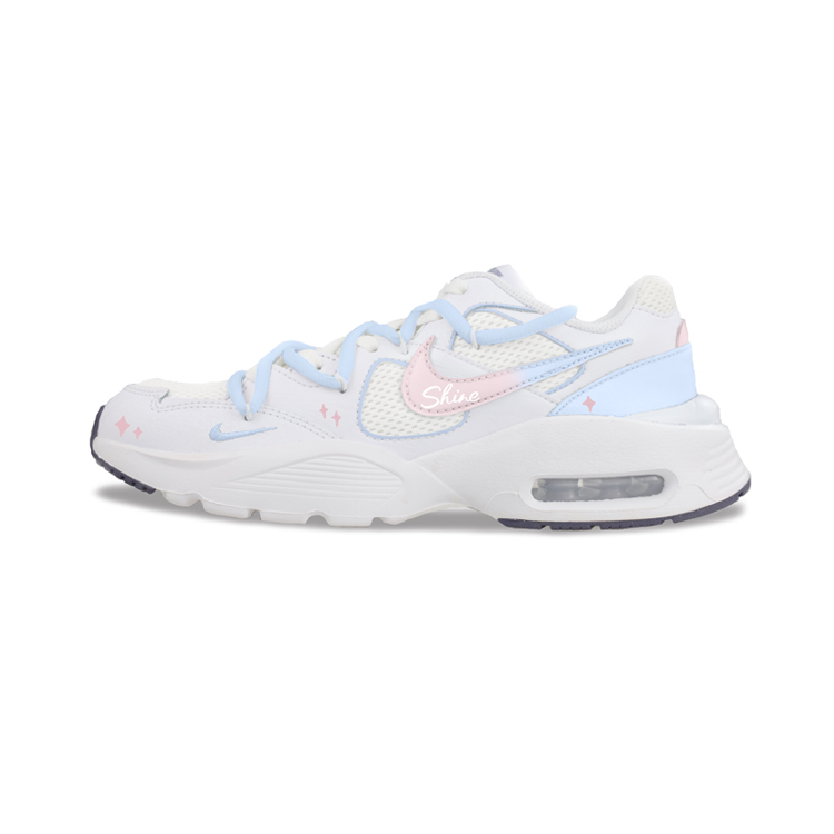 Nike Air Max Fusion Slip Resistant Low Top Casual City Commute Running Shoes Women's Light Blue