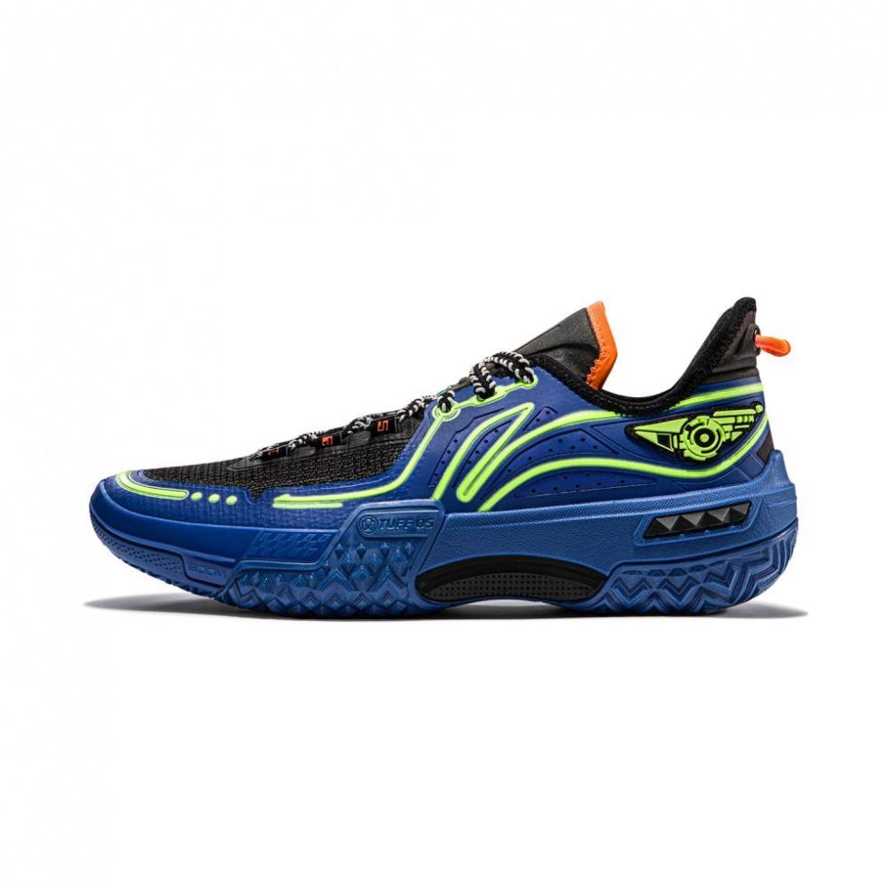 LiNing Shudder Cushioning Anti-Slip And Wear-Resistant Lightweight Rebound Low-Top Basketball Shoes Men's Dark Blue