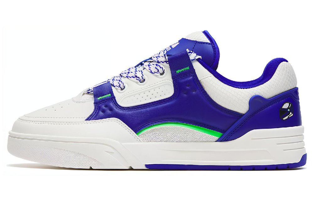 Anta Qie Jie Warm Cushioning And Wear-Resistant Low-Top Skateboard Shoes Men's White Blue