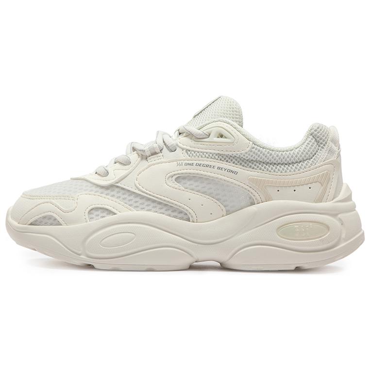 361° Wear-Resistant Low-Top Casual Shoes Women's Silver White