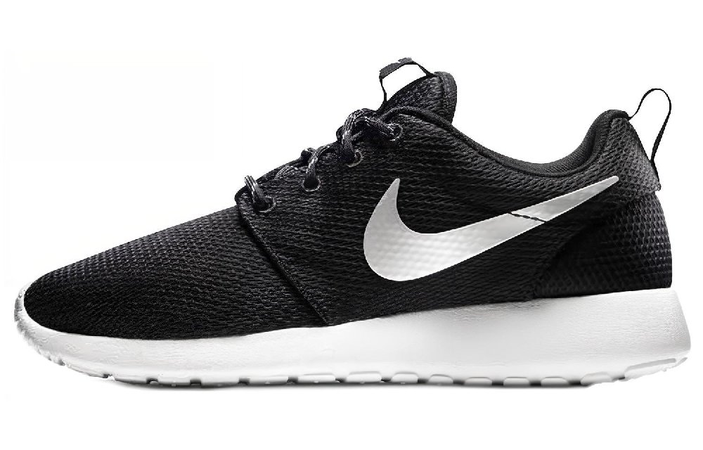Nike Roshe One Black/Metallic Platinum White Women's