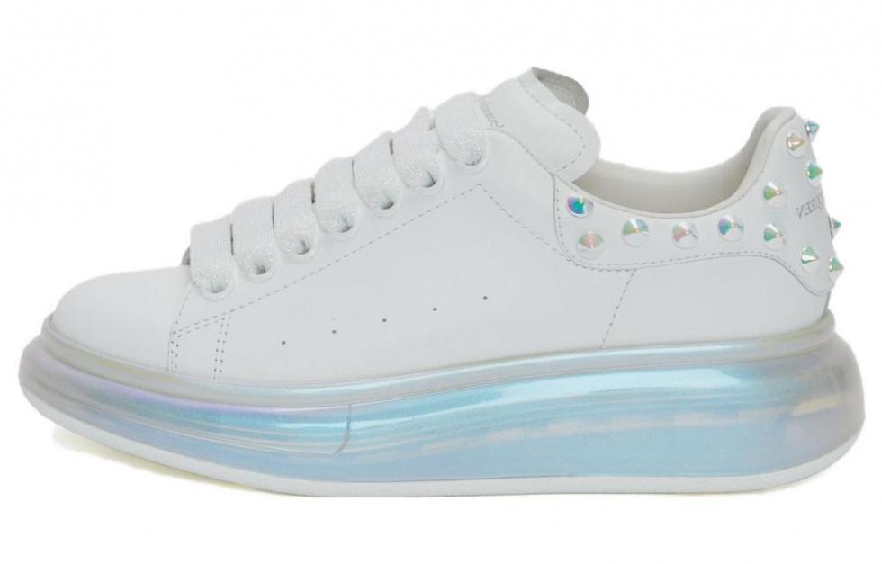Alexander McQueen Cushioned Slip-Resistant Abrasion-Resistant Breathable Low-Top Running Shoes Women's White