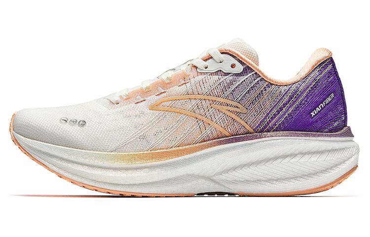 Anta Cushioning, Slip Resistant, And Abrasion Resistant Low Top Casual Running Shoes Women's White Purple