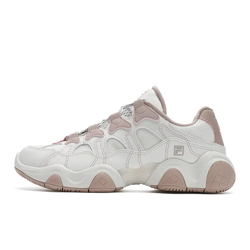 FILA Abrasion Resistant Breathable Coverage Support Low Top Running Shoes Women's White Gray