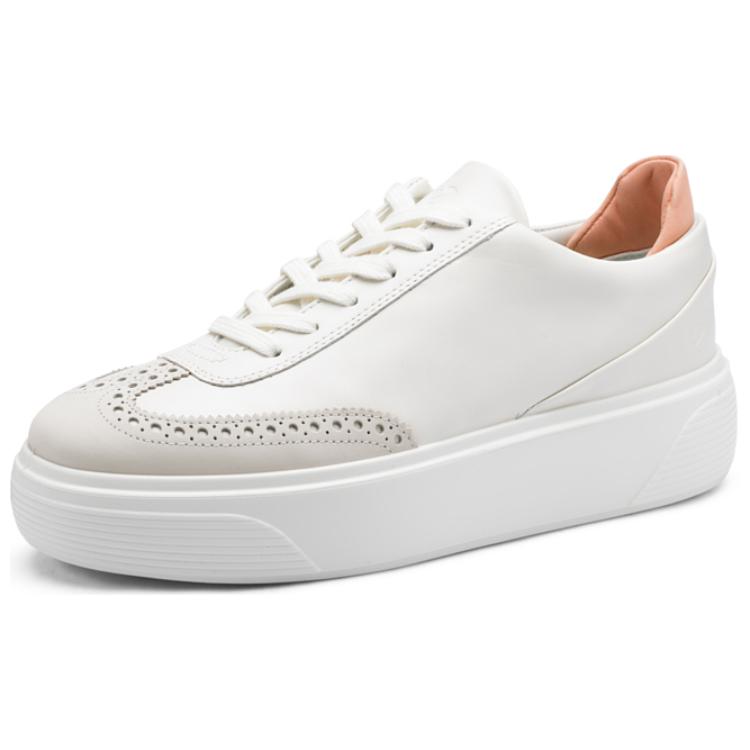 Ecco Street Stage Slip-Resistant Low-Top Skateboard Shoes Women's White Gray Orange