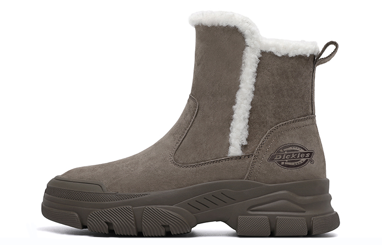 Dickies Warm Slip-Resistant 11.5cm Snow Boots 4.5cm Women's Camel