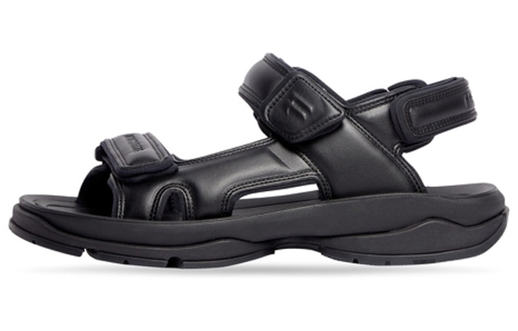 Balenciaga Tourist Sandals 'Black Technical Material'