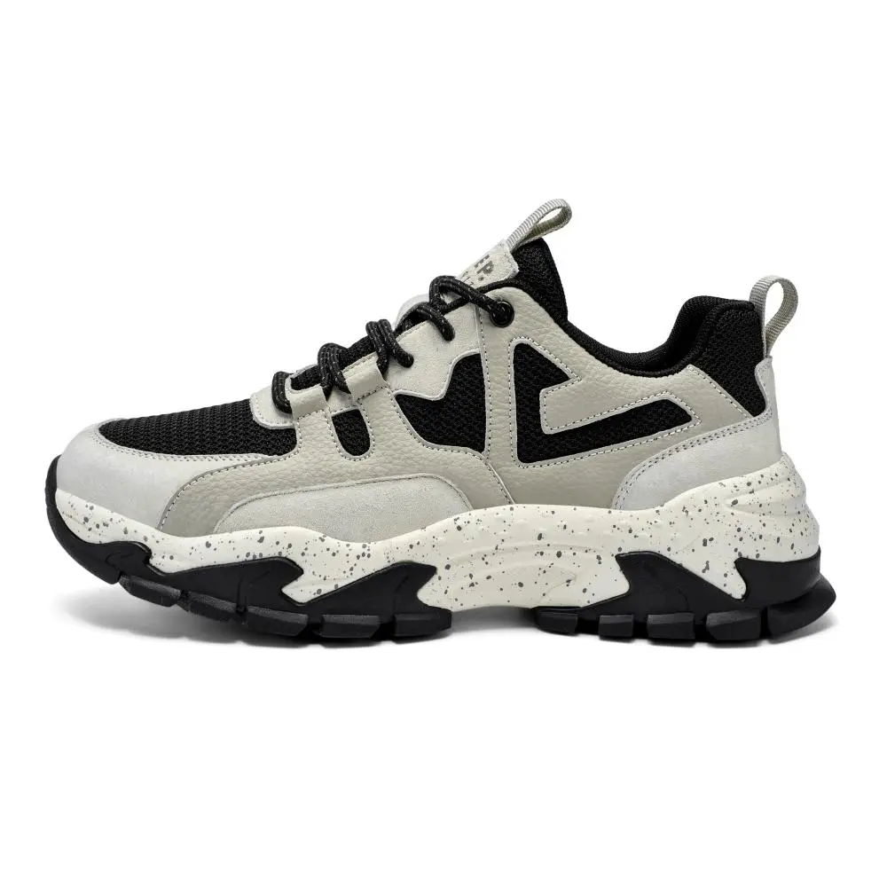JEEP SPIRIT Low-Top Chunky Sneakers Men's Moon Dust Gray