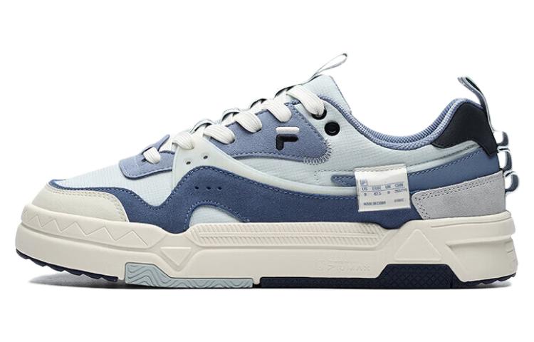 FILA Cushioning Wear-Resistant Low-Top Skateboard Shoes Men's Gray Blue