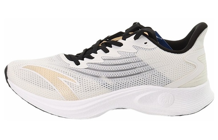 Anta MACH 2.0 Cushioned Slip-Resistant Abrasion-Resistant Breathable Low-Top Running Shoes Men's White Black