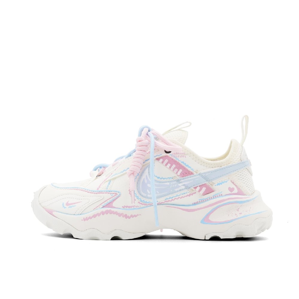 Nike TC 7900 Shock Absorbers Slip Resistant Abrasion Resistant Low Top Casual Shoes Women's Blue Pink White