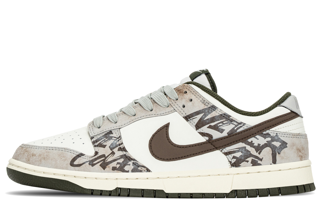 Nike Dunk Abrasion Resistant Low top Skateboard Shoes Men's Gray White купить в интернет-магазине Yoocart с быстрой доставкой по России.