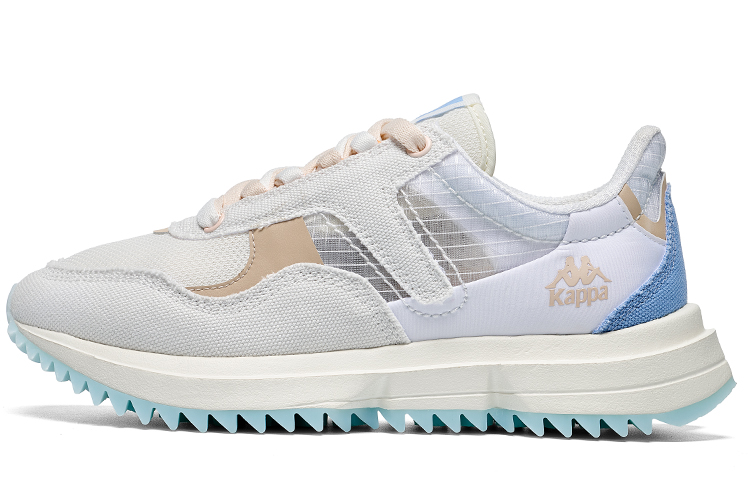 Kappa Slip Resistant, Abrasion Resistant, Breathable, Height Increasing Low Top Casual Running Shoes Women's White Blue