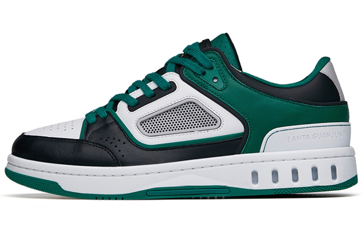 Anta Champion Series Low-Top Skateboard Shoes Men's Black White Green