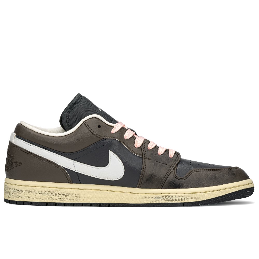 Jordan Air Jordan 1 Low-Top Vintage Basketball Shoes Women's Black Brown