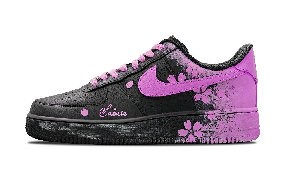 Nike Air Force 1 Coverage Anti-Slip And Wear-Resistant Low-Top Skateboard Shoes Unisex Dark Purple