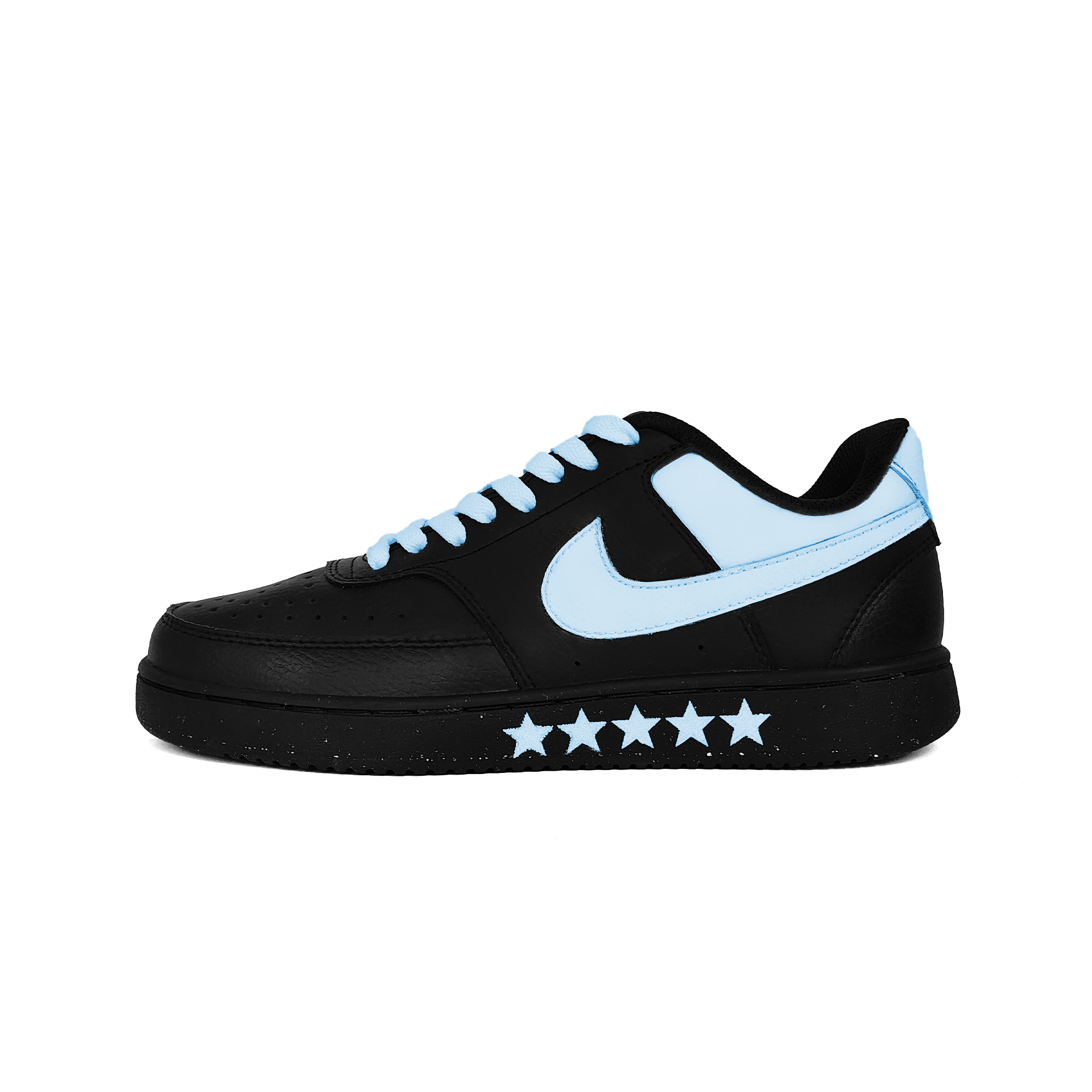Nike Court Vision Starry Sky Abrasion Resistant Low top Skateboard Shoes Unisex Black Blue