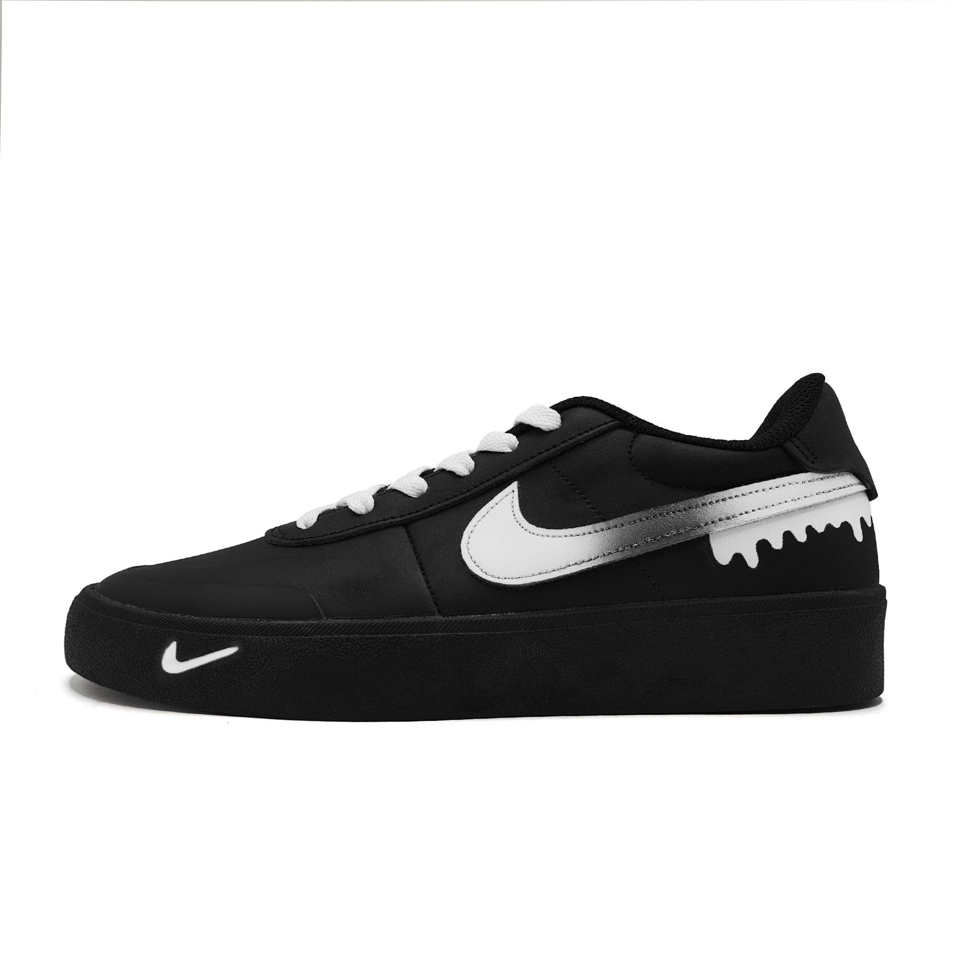 Nike Court Shot Mountain Reflection Abrasion Resistant Low top Skateboard Shoes Unisex Black